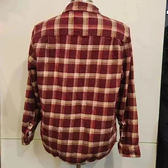 Woolrich Men's Red Plaid 100% Cotton Long Sleeve Work Shirt Size Large - Picture 5 of 9
